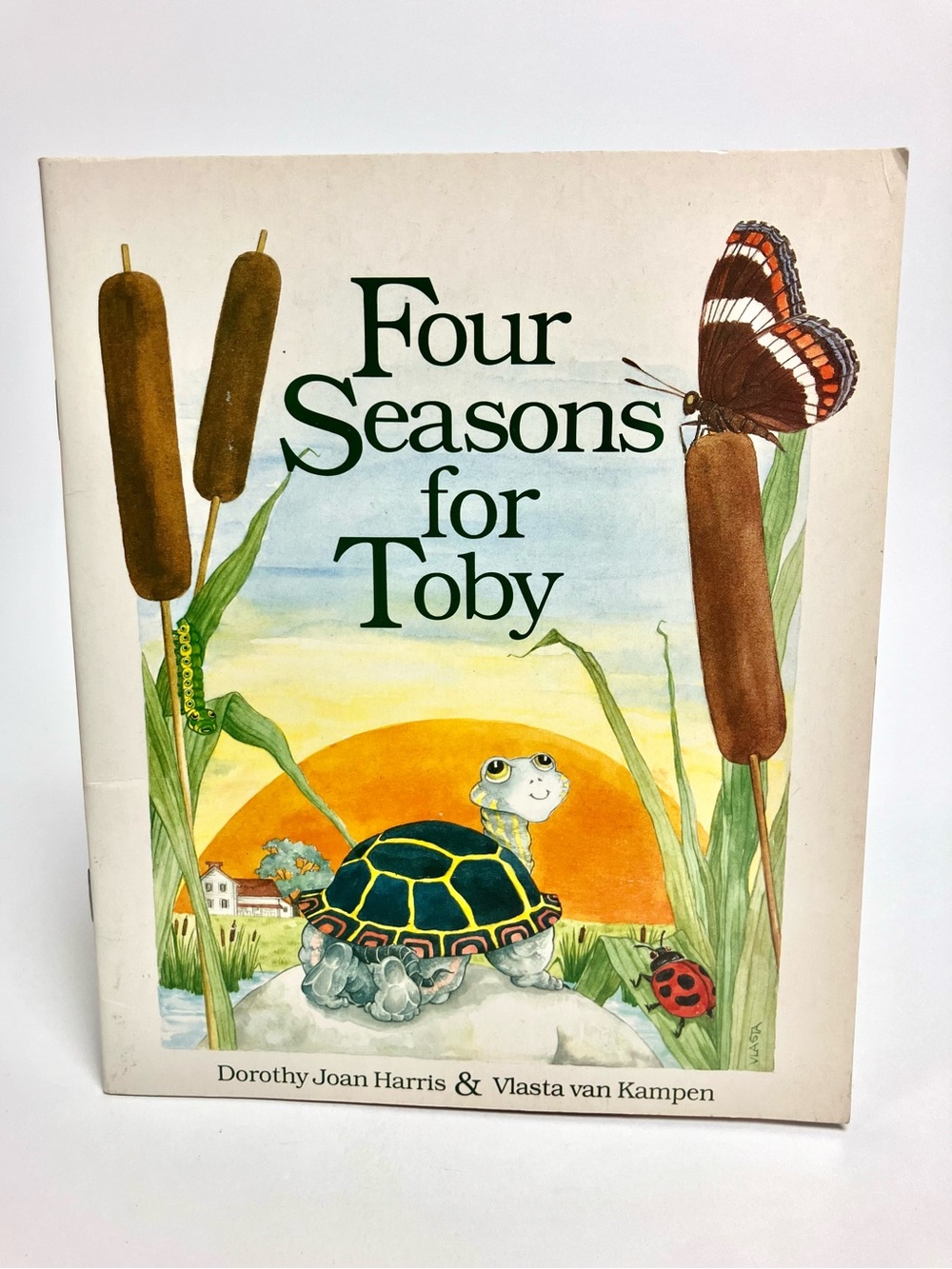 80s Vintage Children's Book Four Seasons for Toby 1987 Turtle Nature Educational